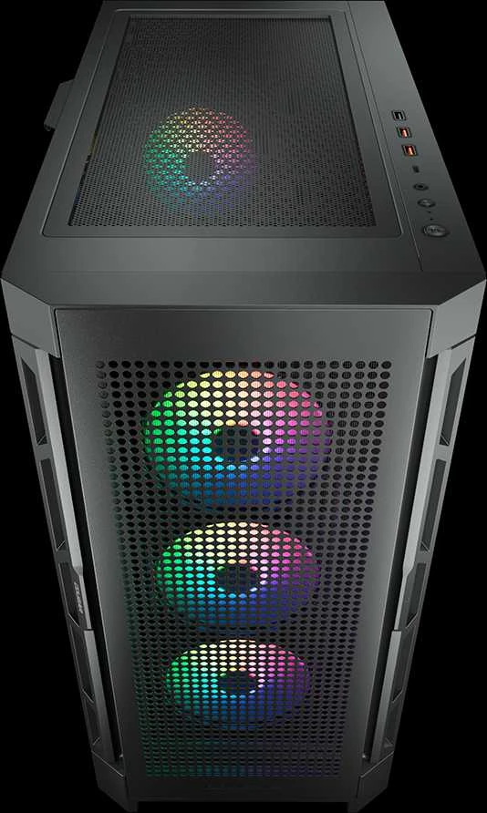 COUGAR Duoface Pro RGB kompiuterio korpusas, vidutinio dydžio bokštas, Juodas