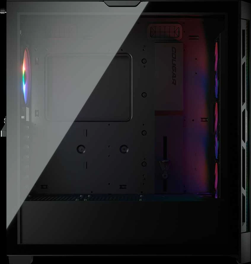 COUGAR Duoface Pro RGB kompiuterio korpusas, vidutinio dydžio bokštas, Juodas