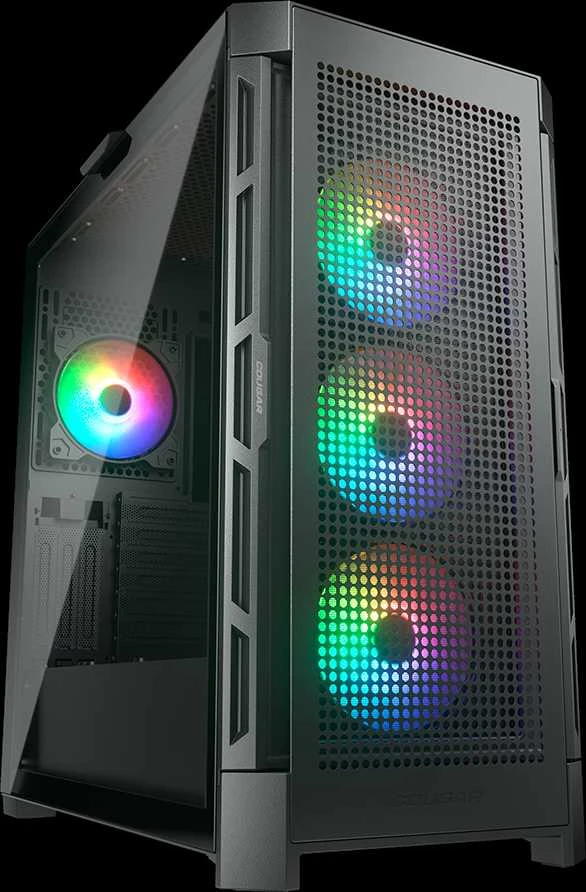 COUGAR Duoface Pro RGB kompiuterio korpusas, vidutinio dydžio bokštas, Juodas