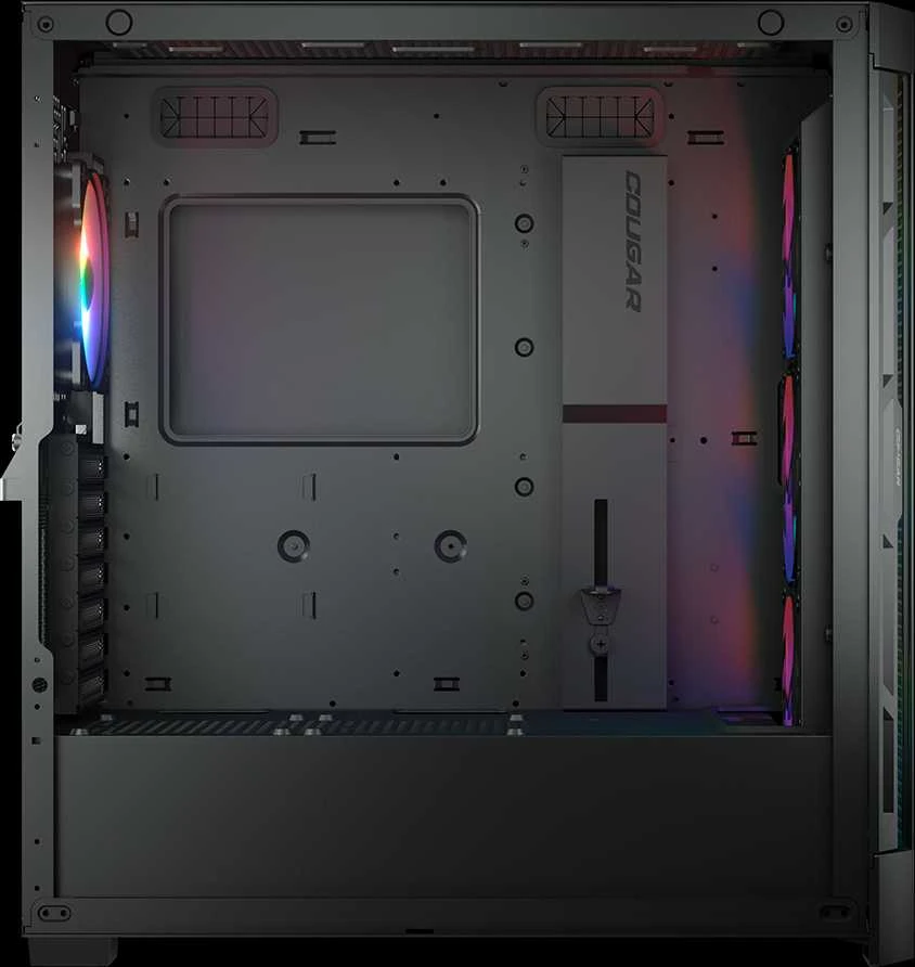 COUGAR Duoface Pro RGB kompiuterio korpusas, vidutinio dydžio bokštas, Juodas