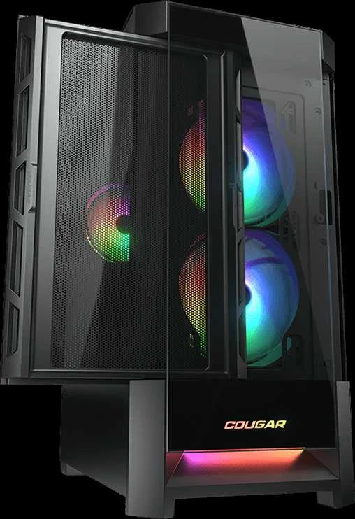 COUGAR DUOFACE RGB kompiuterio korpusas, vidutinio dydžio bokštas, Juodas