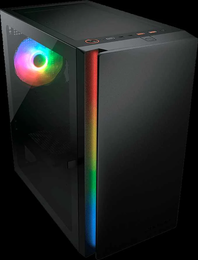 COUGAR Purity RGB kompiuterio korpusas, Mini Tower, Juodas