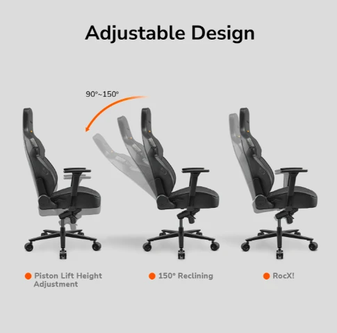 Cougar žaidimų kėdė NxSys Aero, Juoda / oranžinė spalva