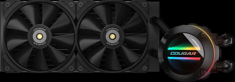 COUGAR POSEIDON GT 240 dvigubas aušintuvas su RGB bloku