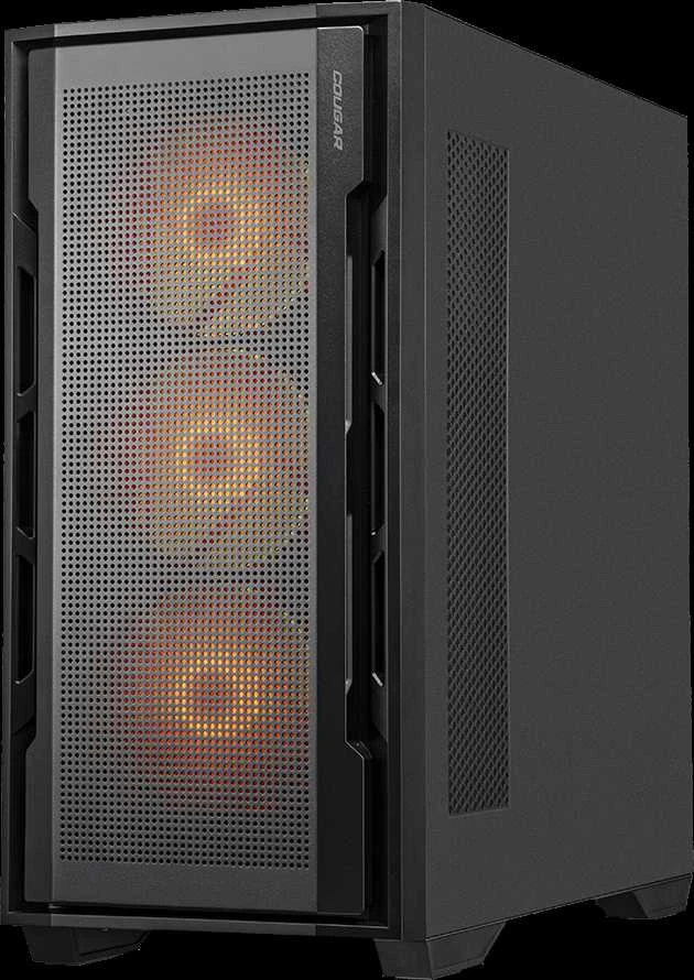 COUGAR UNIFACE RGB PC Dėklas, Mid Tower, Juodas