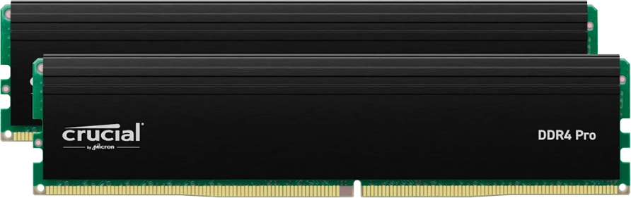 RAM „Crucial Pro“ įsijungimas 32 GB [2x16 GB 6400 MHz DDR5 CL38 UDIMM]