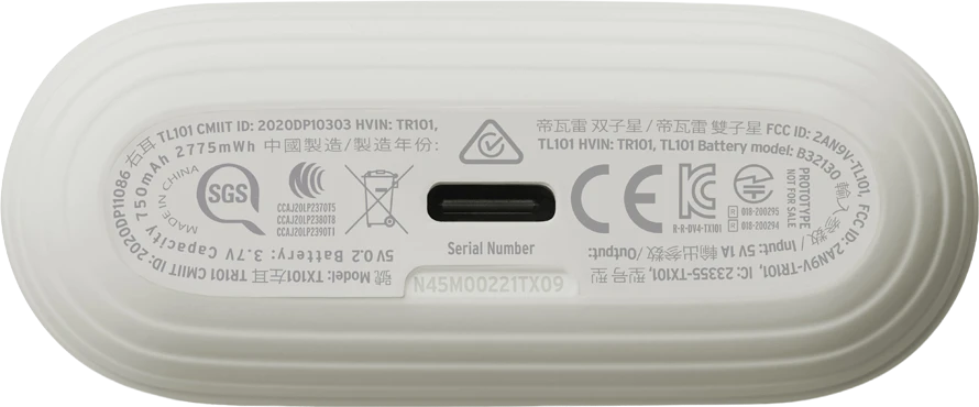 Ausinės Devialet Gemini II šviesos perlas