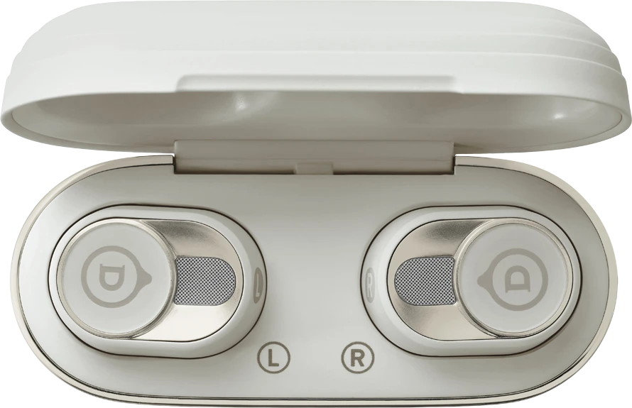 Devialet Gemini II įkrovimo dėklas su ausinėmis