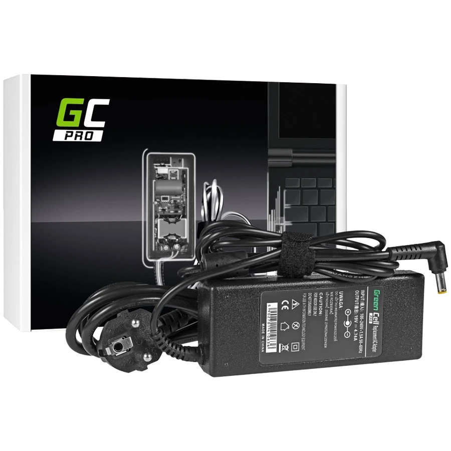 Nešiojamų kompiuterių įkroviklis Greencell AD02P PRO 90W 19V Acer