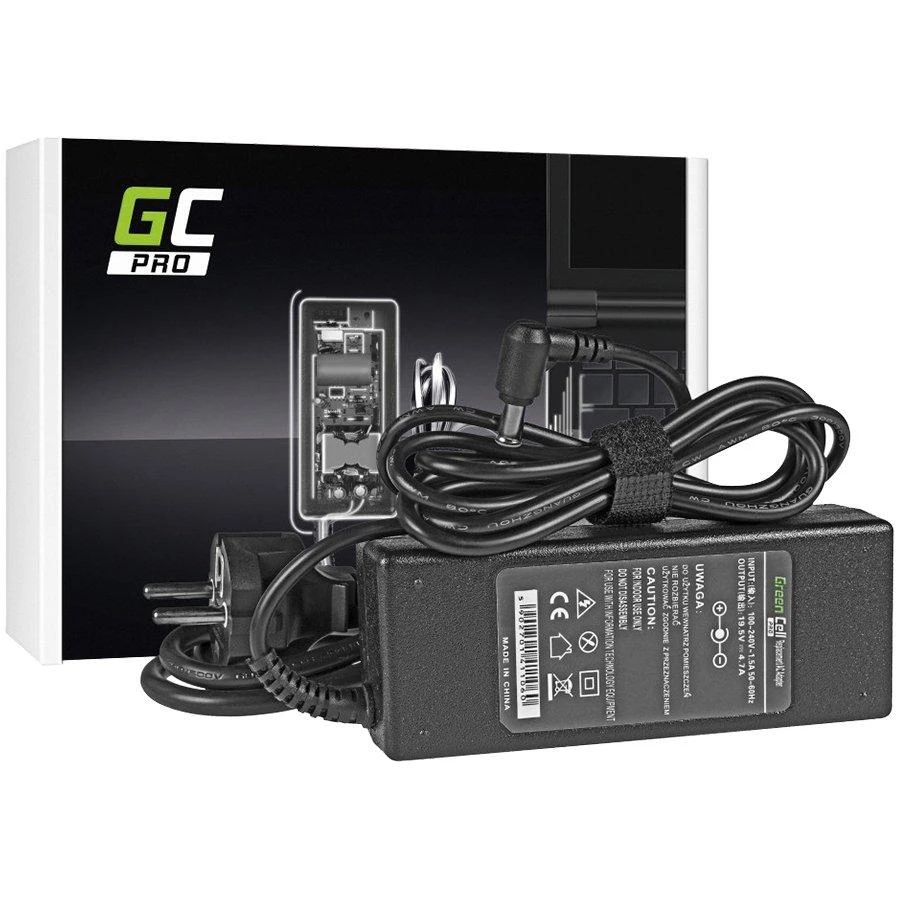 Green Cell Žalias Cell GREENCELL AD31P Žalias Cell PRO įkroviklis / kintamosios srovės adapteris, skirtas Sony 90W 19.5V 4.7A 6.0mm–4.4mm