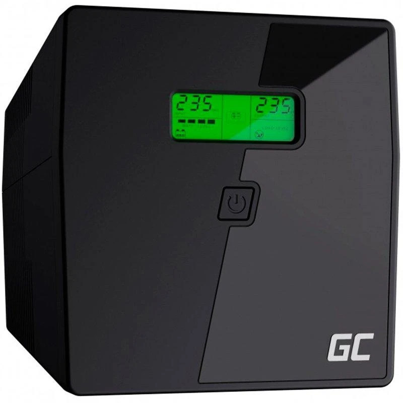 Nepertraukiamo maitinimo šaltinis Green Cell Uninterruptible Power Supply UPS 1000VA 600W with LCD Display | EU VERSION | 2x Schuko 2x IEC Sockets