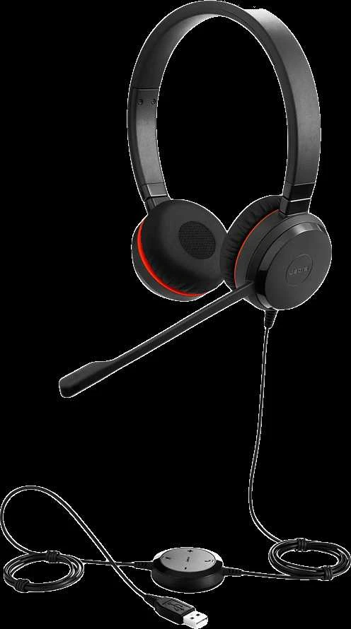 JABRA Evolve 20SE MS stereo Special Edition ausinės on-ear su laidu USB Certified skirta Skype skirta Business
