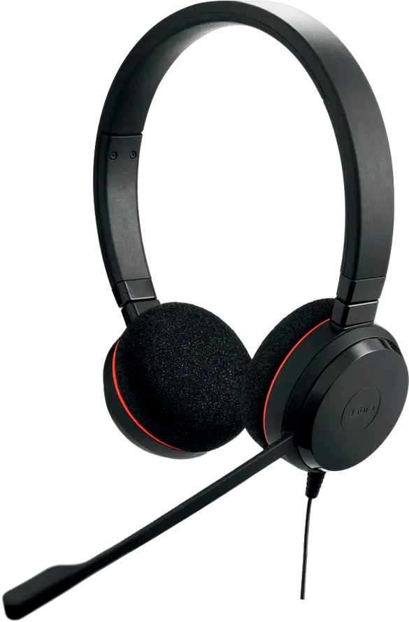 Jabra Evolve 20 Ausinės su laidu su lankeliu ant galvos Office/Call center USB Type-C / USB Type-A Juodas