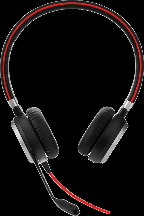 JABRA EVOLVE 40 UC Stereo USB su lankeliu ant galvos triukšmo slopinimas USB jungtis with užtildymo mygtukas ir garsumo valdymu ant laido