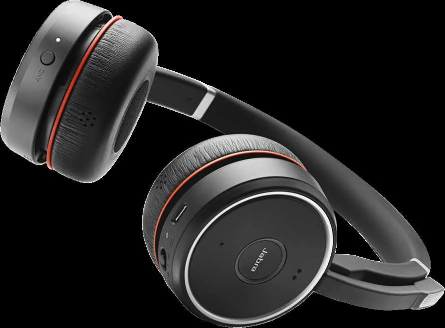 Belaidės ausinės Jabra Evolve 75 SE MS Duo, Juodos