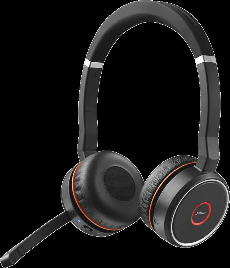 Belaidės ausinės Jabra Evolve 75 SE MS Duo, Juodos