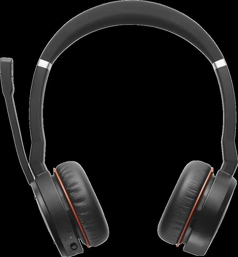 Belaidės ausinės Jabra Evolve 75 SE MS Duo, Juodos
