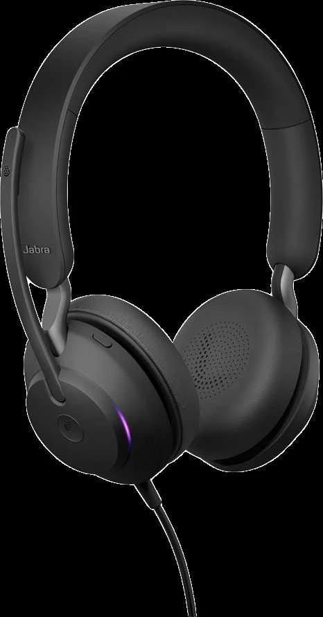 Laidinės ausinės su mikrofonu Jabra Evolve2 40 SE Calls/Music USB Type-A, Juoda