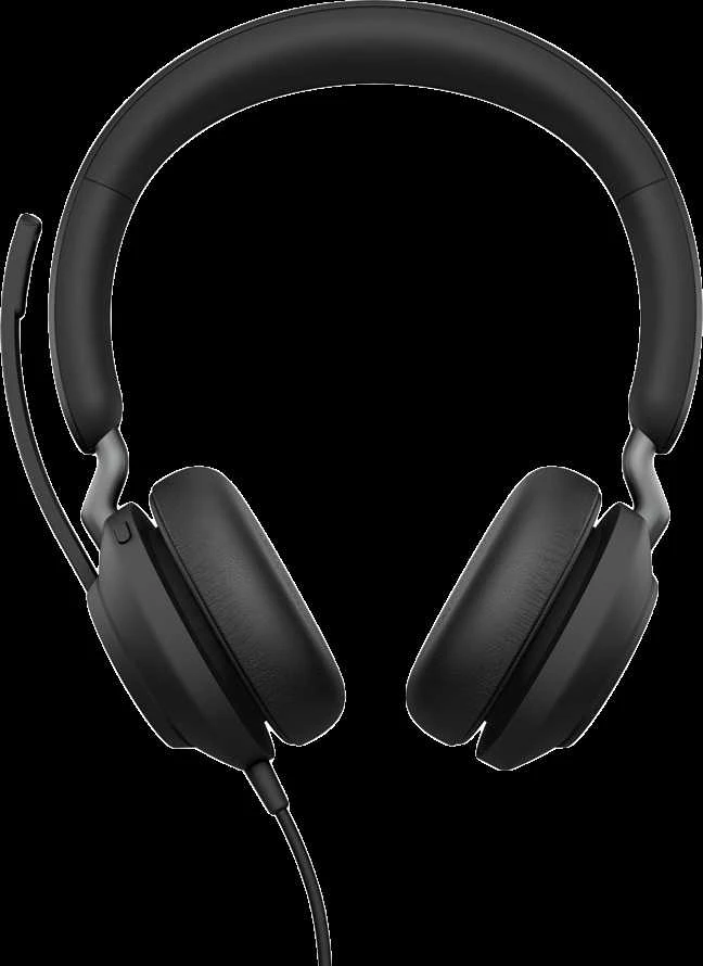 Laidinės ausinės su mikrofonu Jabra Evolve2 40 SE Calls/Music USB Type-A, Juoda
