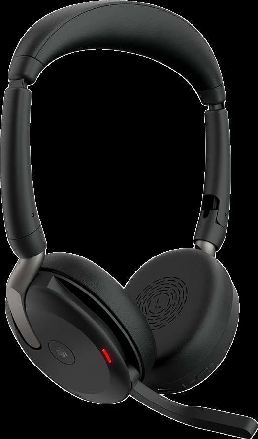 JABRA Evolve2 65 Flex MS Stereo Ausinės on-ear Bluetooth belaidės aktyvus triukšmo slopinimas USB-A juodas Certified skirta Microsoft Te