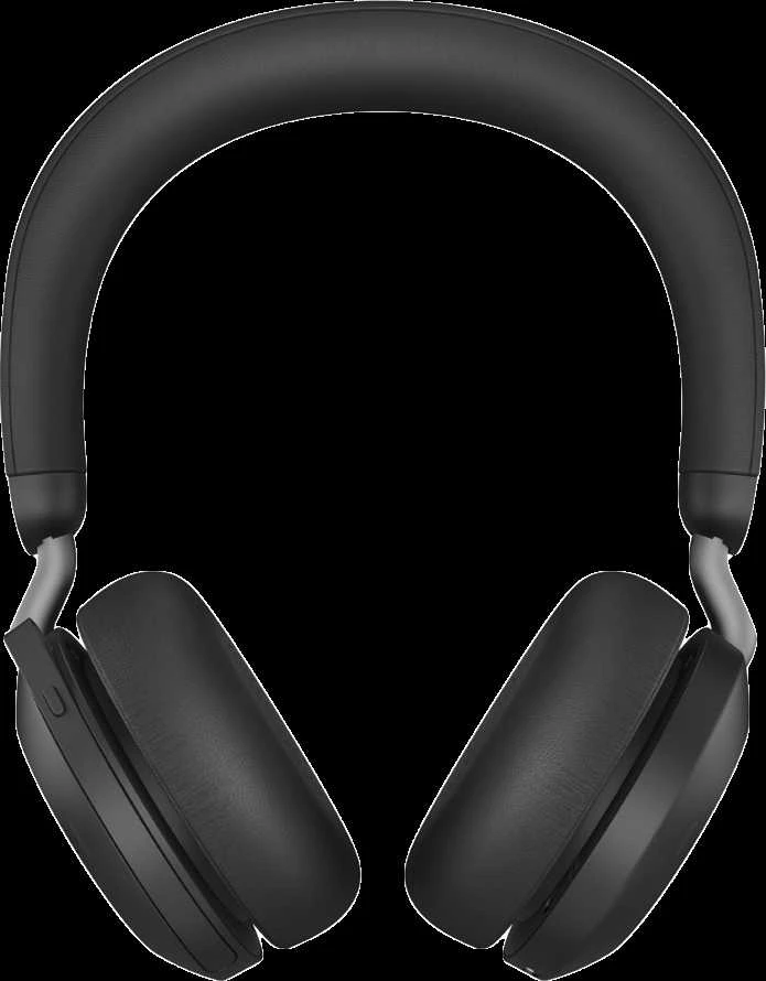 JABRA Evolve2 75 Ausinės on-ear Bluetooth belaidės aktyvus triukšmo slopinimas USB-A noise isolating juodas su charging stand MS Te