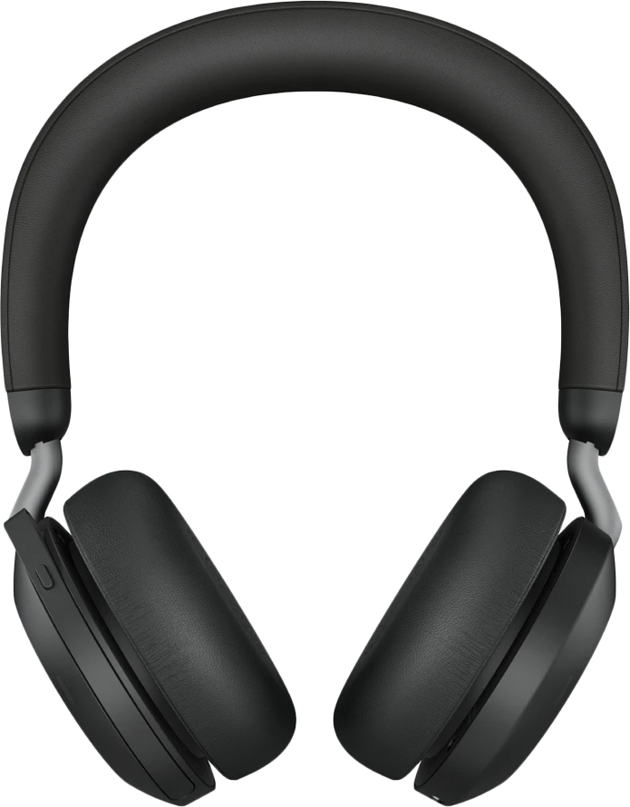 Beilaidės ausinės Jabra Evolve2 75, USB-A, Bluetooth, MS-Teams | spalva: juoda