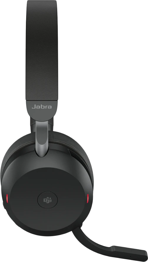 Beilaidės ausinės Jabra Evolve2 75, USB-A, Bluetooth, MS-Teams | spalva: juoda