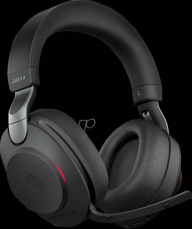 JABRA Evolve2 85 MS Stereo Ausinės full size Bluetooth belaidės su laidu aktyvus triukšmo slopinimas 3.5 mm noise isolating juodas MS Te