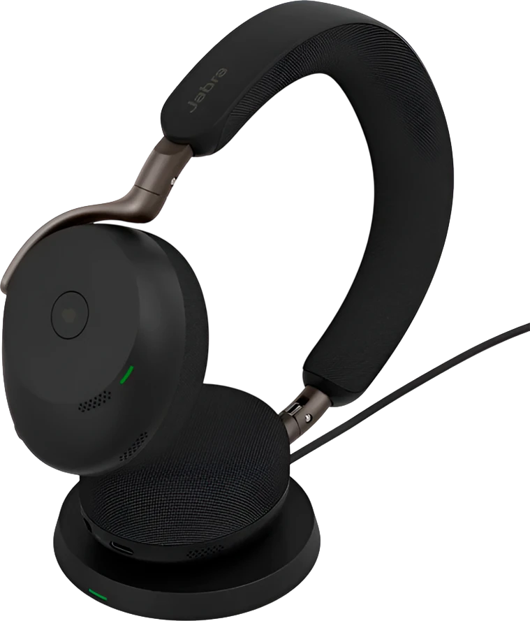 Ausinės Jabra Evolve3 75 UC + Įkrovimo stotelė + Link 390a juodas