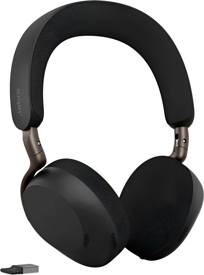 Jabra Evolve3 75 juodos ausinės su USB adapteriu