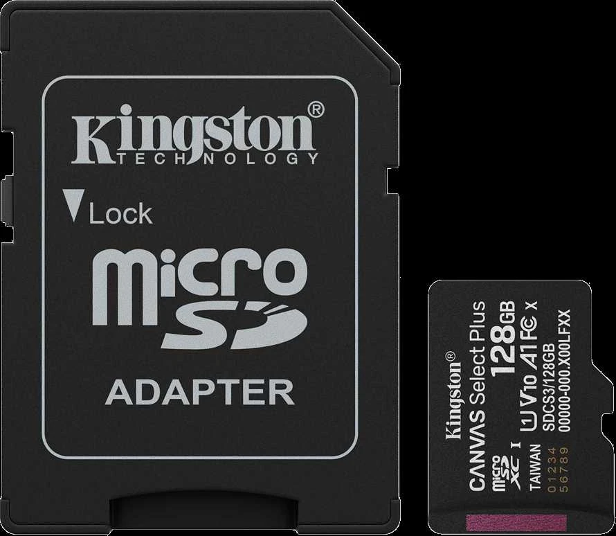 Kingston 128GB atminties kortelė su SD adapteriu