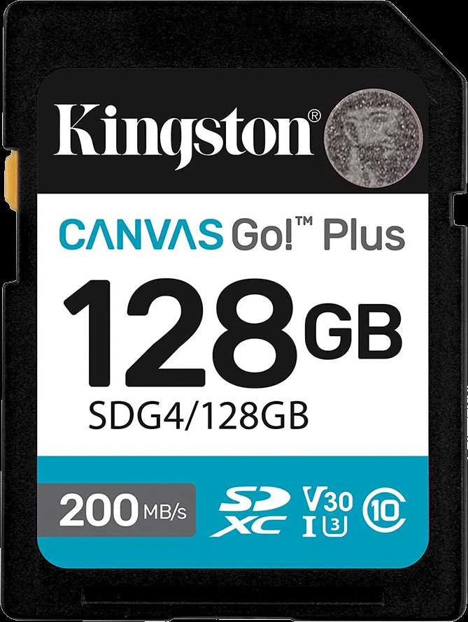 Atminties kortelė Kingston | Canvas Go! Plus | 128 GB | SD | Flash atminties klasė Class 10, UHS-I, U3, V30