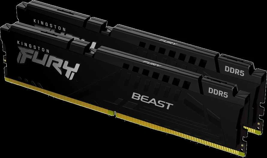RAM KINGSTON 16GB 5600MHz DDR5 CL40 DIMM 2 vnt. rinkinys FURY Beast Juodas