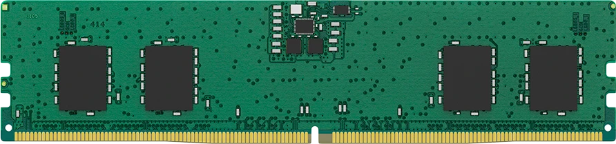 Kingston DDR5 RAM atmintis: žalia plokštė su lustais