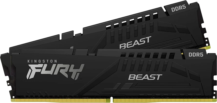 RAM KINGSTON 32GB 6000MT/s DDR5 CL36 DIMM rinkinys iš 2 FURY Beast Juodas