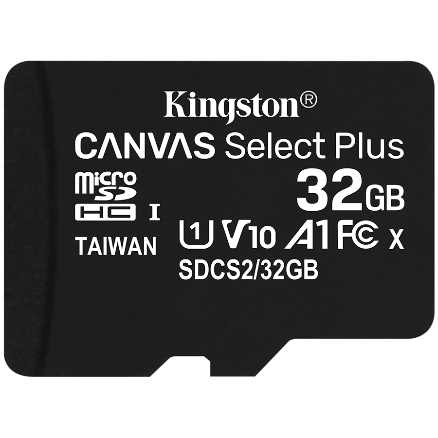 Atminties kortelė Kingston Canvas Select Plus UHS-I 32 GB Micro SDHC Flash atminties klasė 10 SD Adapteris