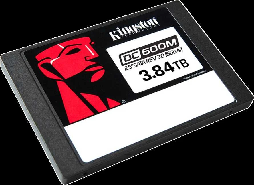KINGSTON 3,84 TB DC600M 2,5 colio SATA3 mišraus naudojimo duomenų centro SSD, skirtas įmonių serveriams ir NAS (palaikomas „VMWare“)