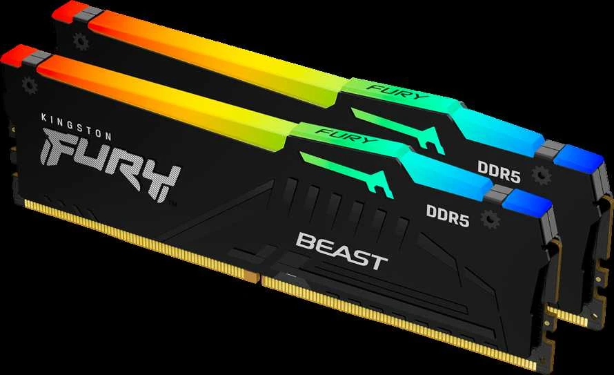 RAM Kingston 64GB 6000MT/s DDR5 CL30 DIMM (2 vnt. rinkinys) FURY Beast RGB EXPO