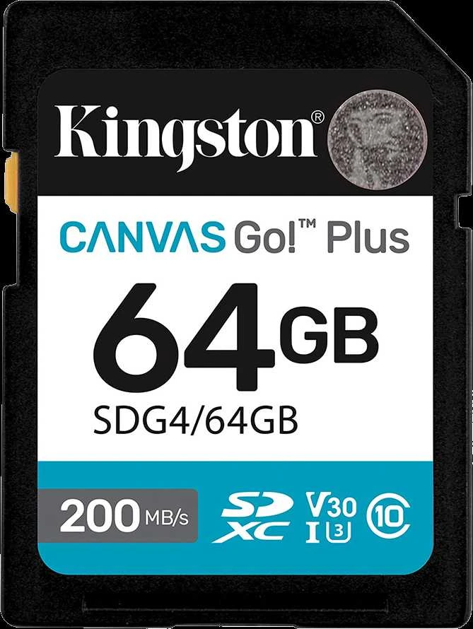 Atminties kortelė KINGSTON Canvas Go! Plus 64 GB Micro SDXC, su adapteriu
