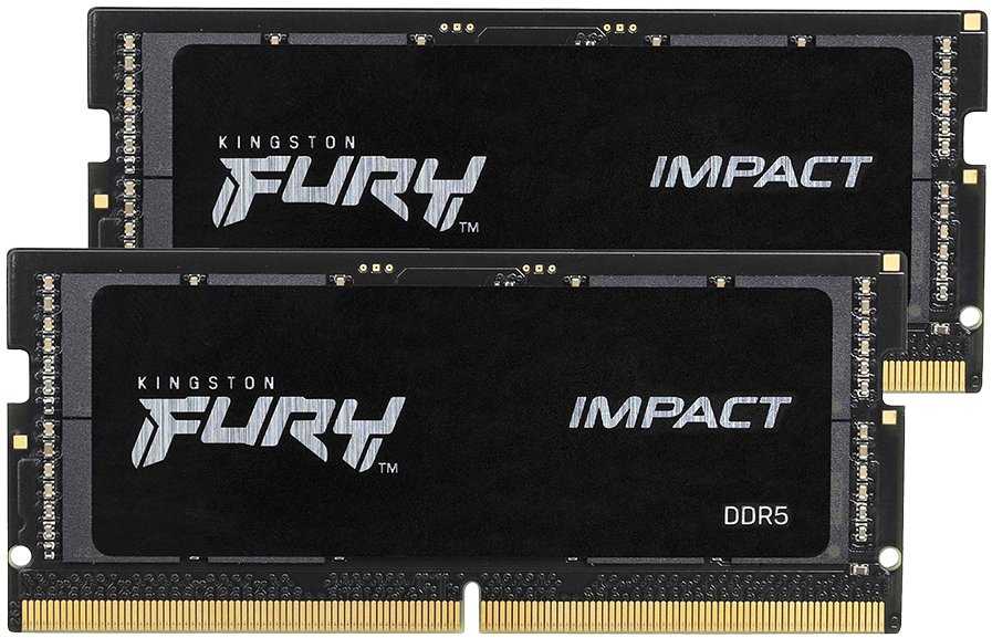 RAM „Kingston KF548S38IBK2-16“ 16 GB 4800 MHz DDR5 CL38 SODIMM (2 vnt. rinkinys) „FURY Impact“ | „Kingston“