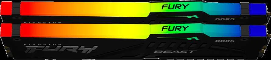 RAM KINGSTON 64GB 6000MT/s DDR5 CL36 DIMM rinkinys iš 2 FURY Beast RGB EXPO