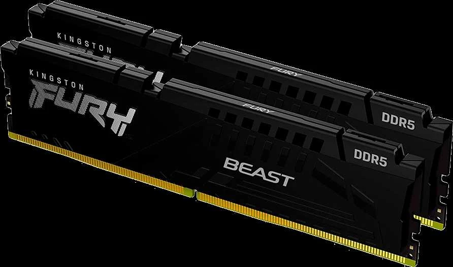 RAM KINGSTON 64GB 6000MT/s DDR5 CL36 DIMM rinkinys iš 2 FURY Beast Juodas EXPO