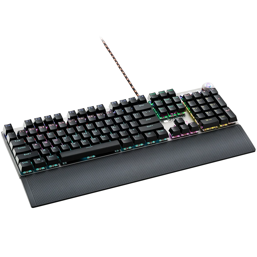 Mechaninė žaidimų klaviatūra Canyon Nightfall CND-SKB7-US, Black Switch, LED, US išdėstymas