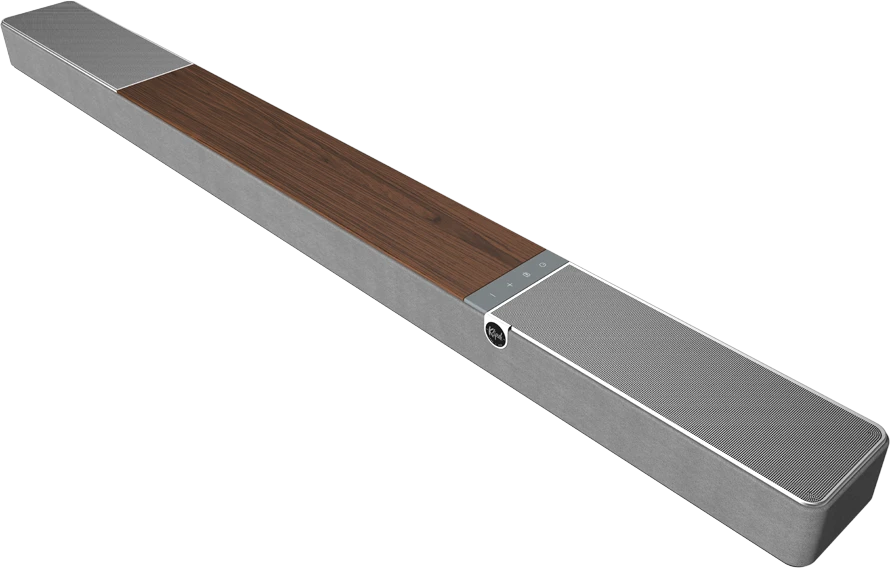 Namų kino sistema „Klipsch Flexus Soundbar Core 300“ 5.1.2 „Dolby Atmos“ garso juosta su „Dirac Live Room“ korekcija, riešuto spalvos