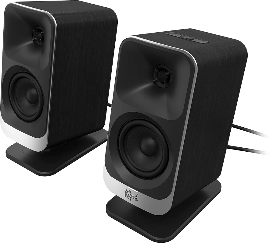Klipsch ProMedia Lumina 2.1 Gaming Audio System with Subwoofer and LED apšvietimas Effects Built-in, Juodas