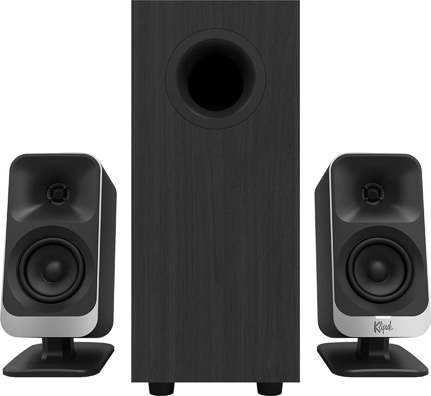 Klipsch 2.1 garso sistema su žemų dažnių garsiakalbiu