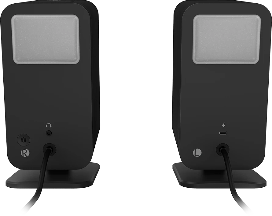 Klipsch ProMedia Lumina kolonėlės iš nugaros
