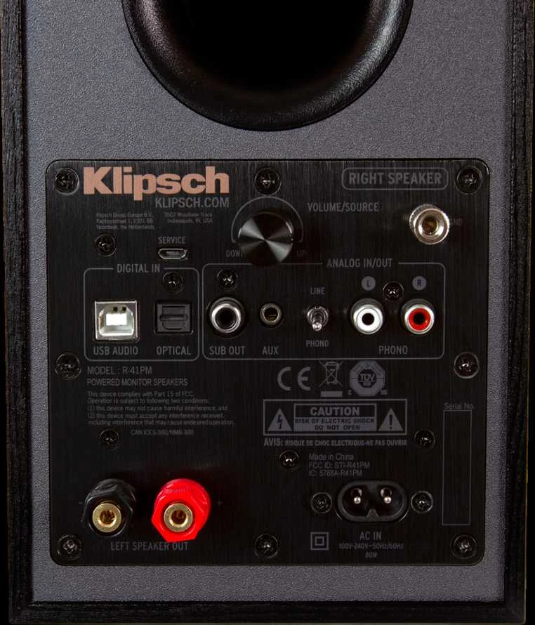 Klipsch R-41PM kolonėlės, Juodos spalvos