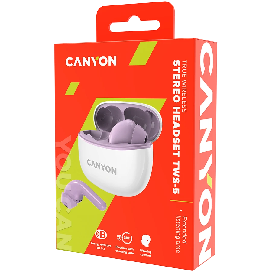 Ausinės Canyon TWS-5, Violetinės