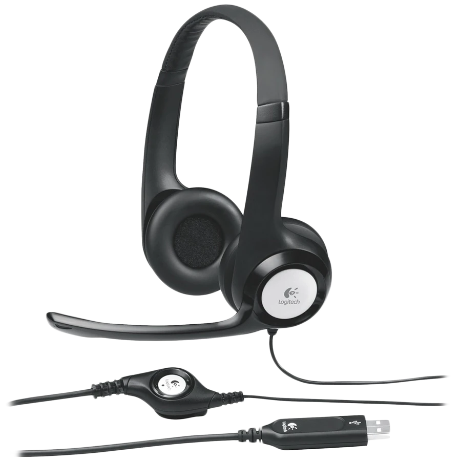 Universalios ausinės Logitech H390, su mikrofonu, USB jungtis